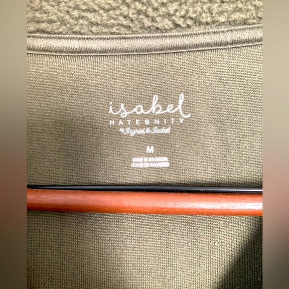 Ingrid & Isabel Maternity Fleece, size M, Olive Green - Picture 3 of 3
